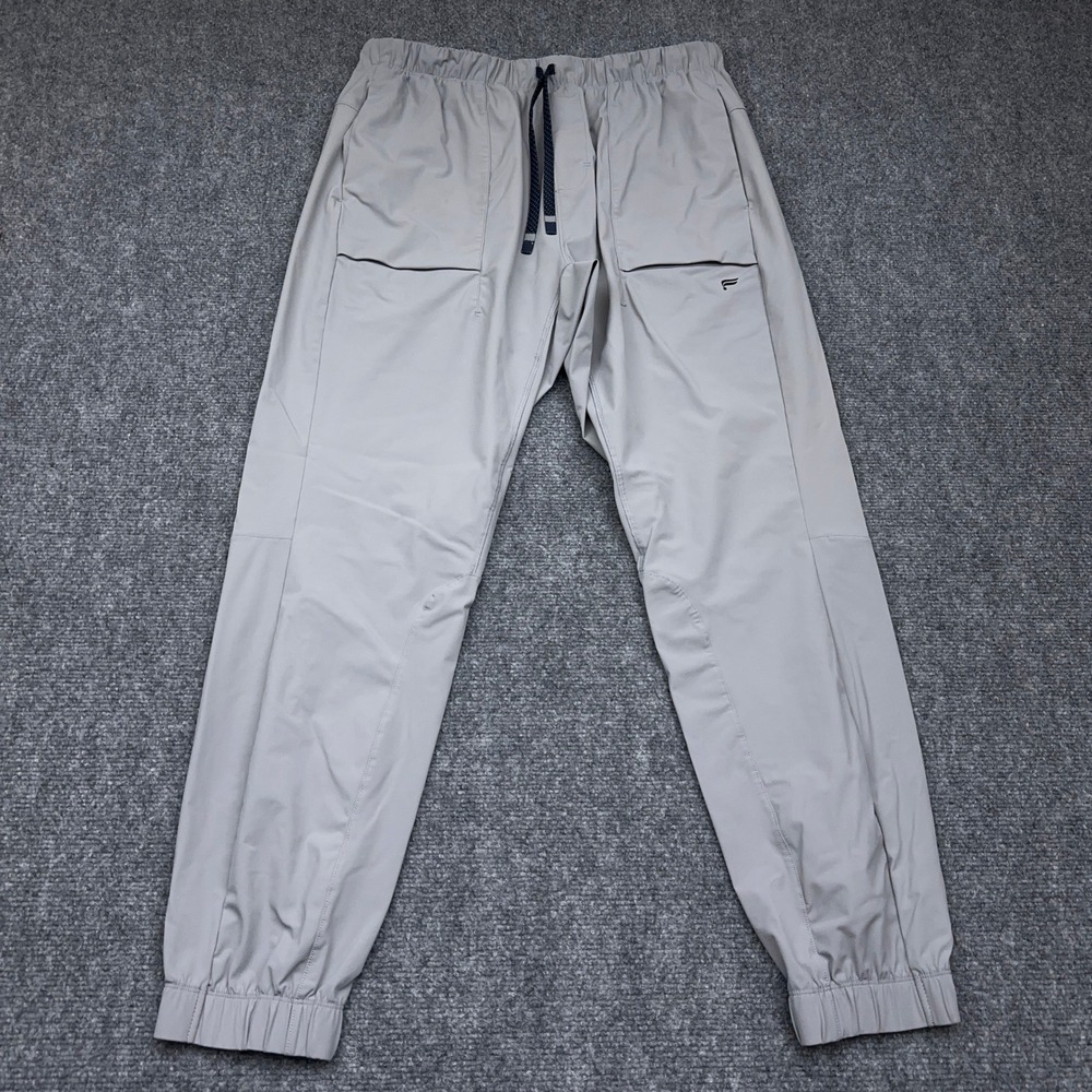 Fabletics The One Jogger Mens *Medium Shadow Grey Athletic Drawstring Tech Pants